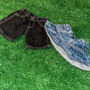 Build-A-Bear Doll Jeans and Jean Skirt